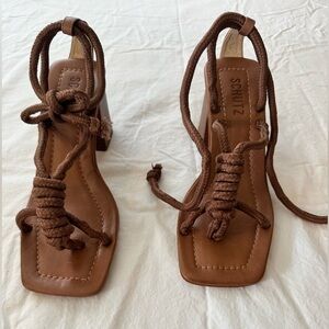 SCHUTZ Tan Strappy Women's Sandals